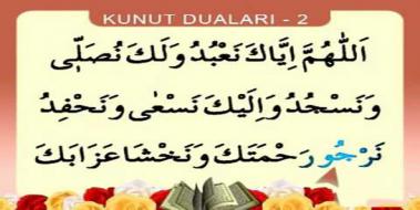 Kunut Duaları 2, Okunuşu ve Anlamı Kunut Duaları 2